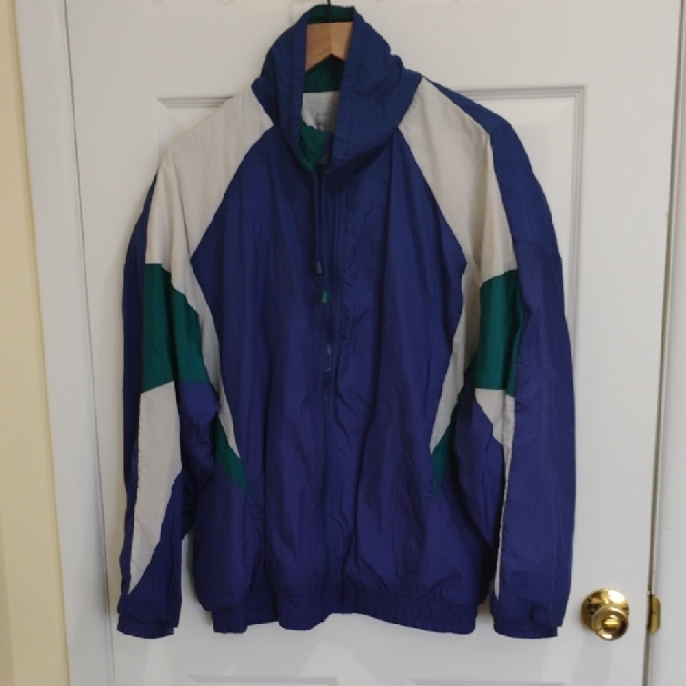 10th Gear Blue Colorblock Windbreaker Jacket